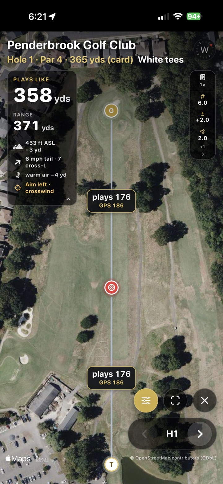 EagleEye satellite flyover of a golf hole
